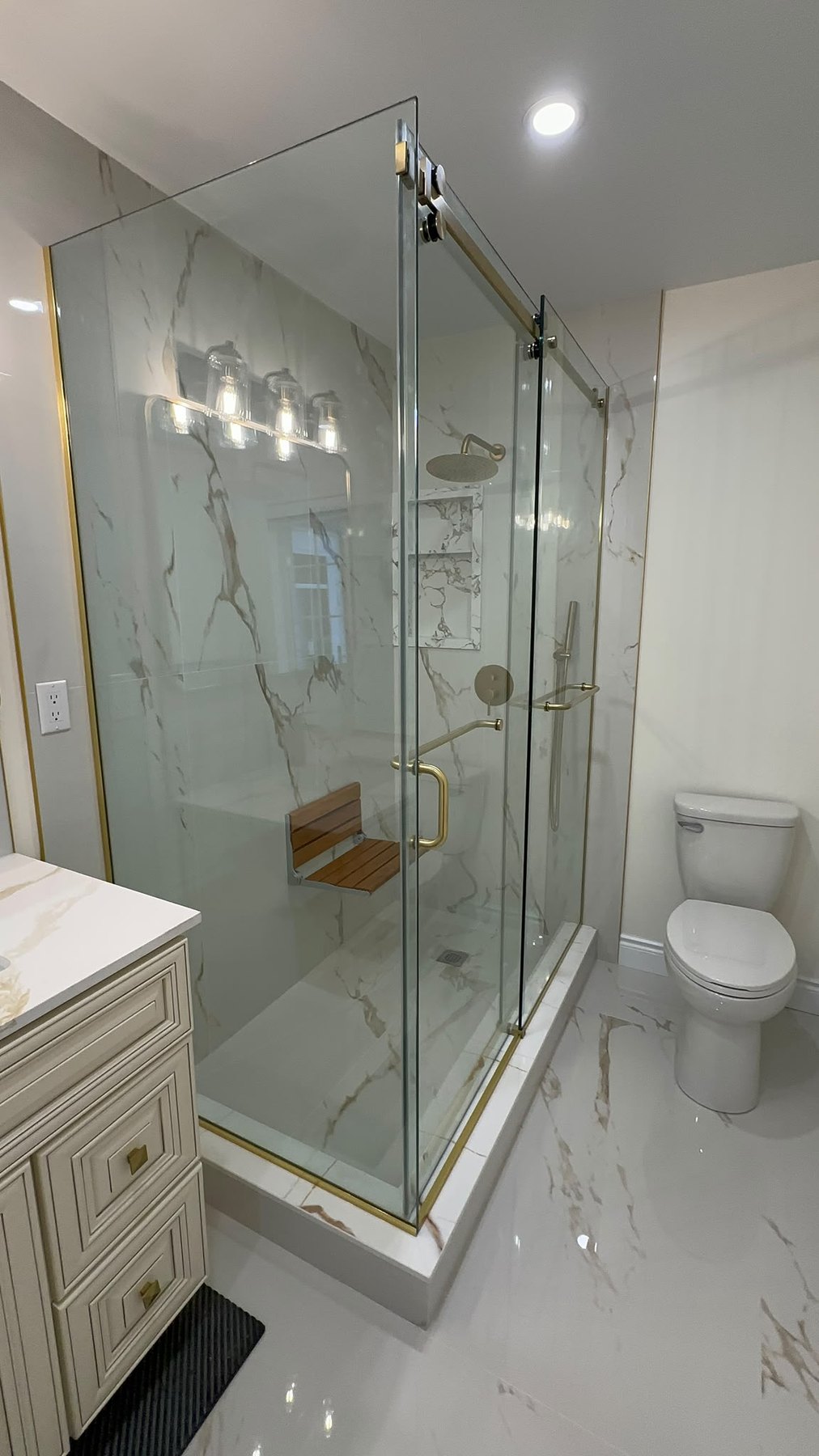 Glass Shower Bathroom Renovation by Reliance Contracting 168